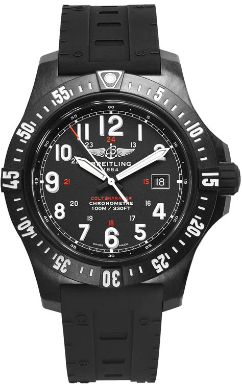 breitling colt skyracer breitlight black rubber men's watch x74320e4 bf87-293s|Breitling Colt Skyracer (X74320E4/BF87) .